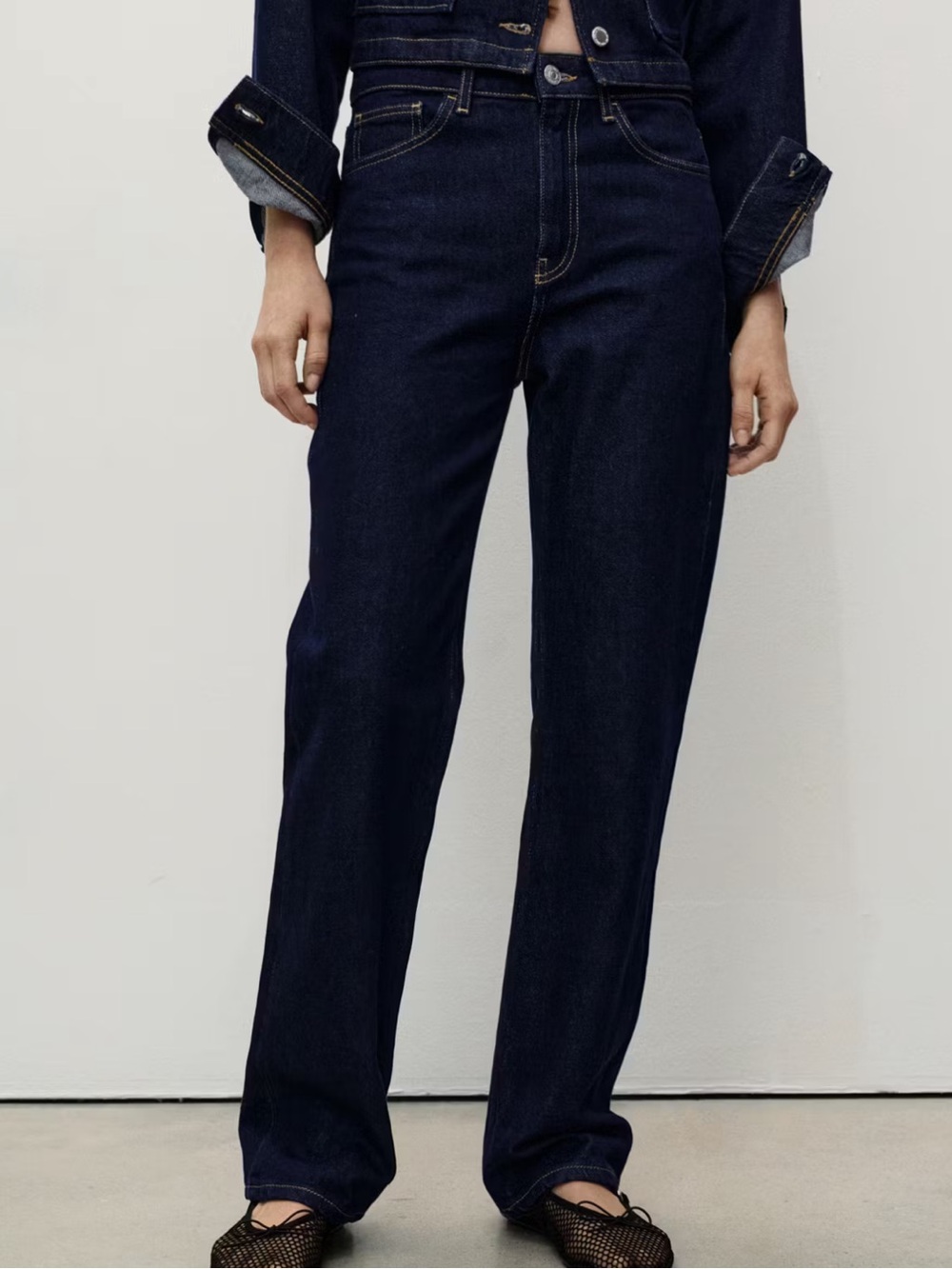 MNG MATILDA STRAIGHT-FIT RINSE-WASH JEANS